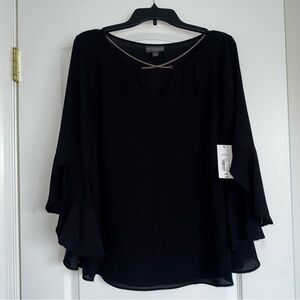 BOLD elements Black Blouse with Chain Detail